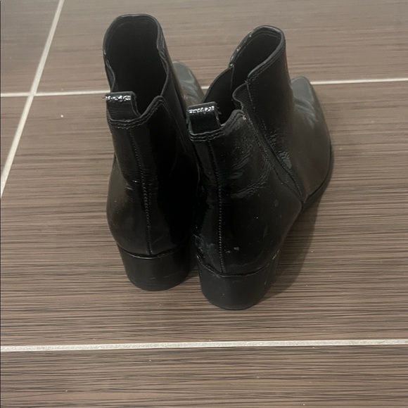 Marc Fisher Glossy Black Ankle Booties - Picture 4 of 5